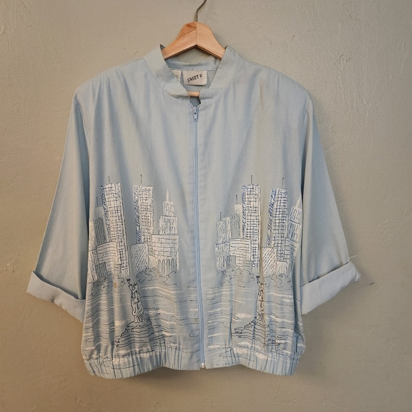 Vintage 1980s City Scape Jacket by Sweet P - Picture 12 of 15